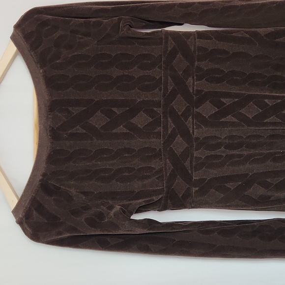 Juicy Couture Dark Brown Empire Waist Velour Dress, Size S, Excellent Condition - Picture 9 of 15